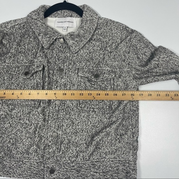 Cupcakes and Cashmere Gray Marled Jacket S - Picture 5 of 9